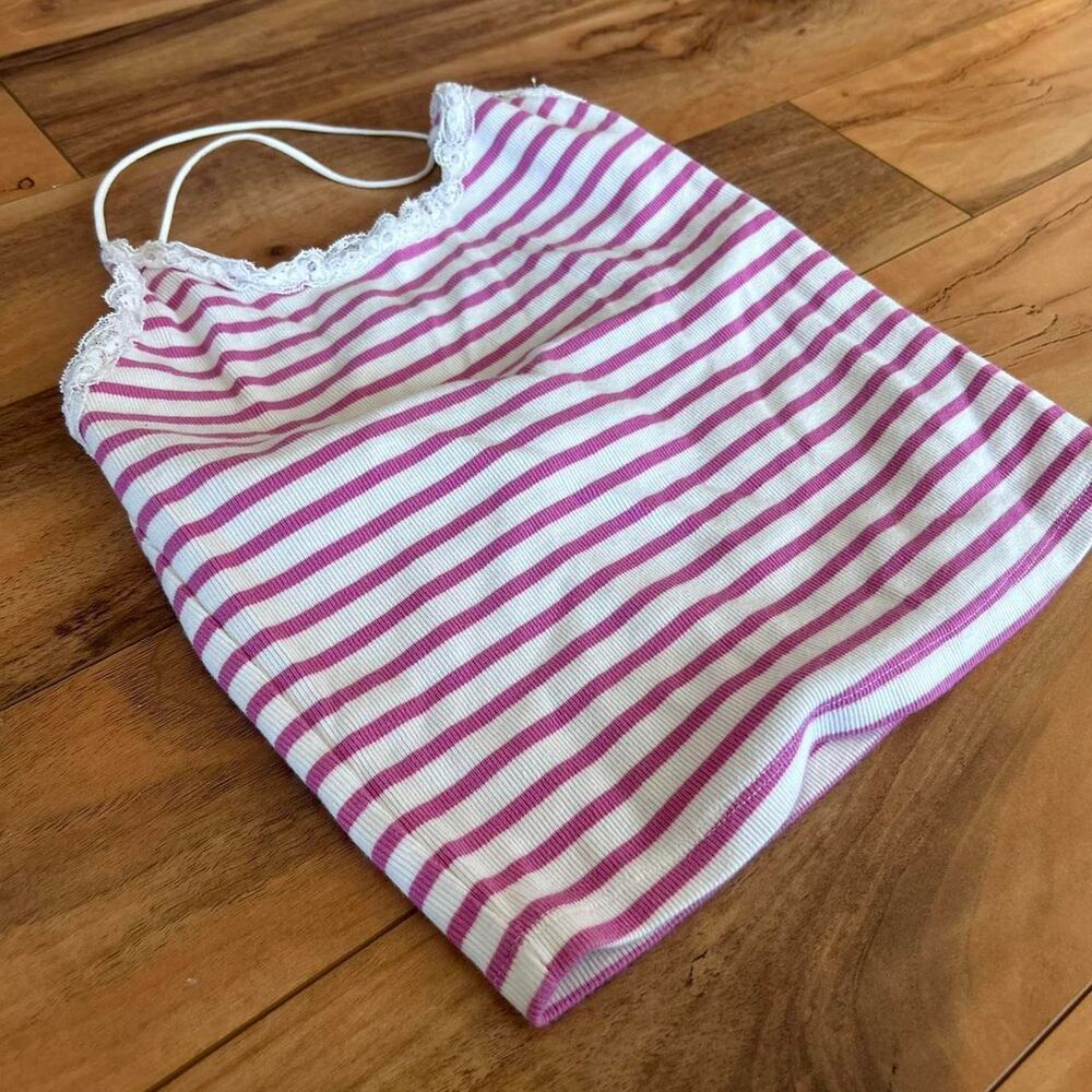 American eagle pink white cami